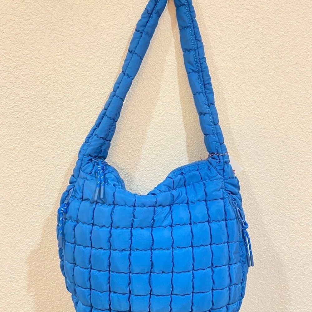 Blue Quilted Women's Bag